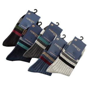 Autumn and winter pure cotton socks Men's warm casual mid -tube men's socks sucking sweat and thickened high -waisted cotton sock manufacturer approval