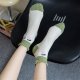 (Five doubles) Green College Wind Ins Tide Little Flower Stockings Spring and Summer Summer Cotton Net Red Short Bar Motorns Women's Socks (Five doubles) Green College Wind Ins Tide Little Flower Stockings Spring and Summer Summer Cotton Net Red Short Bar Motorns Women's Socks