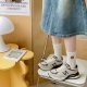 Mid -tube socks, cotton long socks, tide net red models wearing cute Japanese stripes summer college style