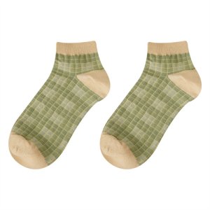 Green socks Child socks Light mouth Pure cotton spring and summer thin inspiration Japanese students low -top ship socks batch