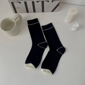 Pure cotton seasons can wear Korean color -matching lines in the socks of socks inS trendy students versatile trend socks