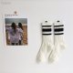 Dongdaimen Clear Socks Women's Middle Color Striped INS Tide Sports Stockings Dongdaimen Clear Socks Women's Middle Color Striped INS Tide Sports Stockings