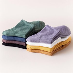 Men's new sports solid color, classic socks, cotton cotton cotton cotton socks