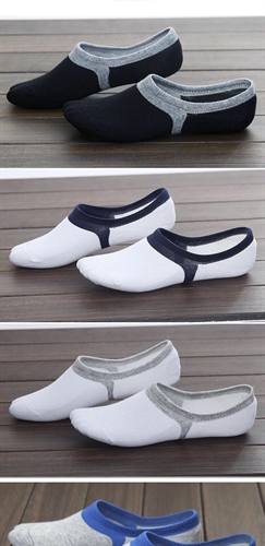 Ship socks Men's socks Summer cotton invisible cotton cotton -proof anti -odor summer non -slip without slipping with thin bed socks