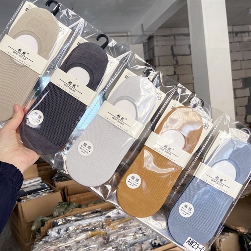 Boat socks men and women in summer thin anti -slip anti -anti -slip with men and women's invisible socks, cotton antibacterial anti -deodorant big socks